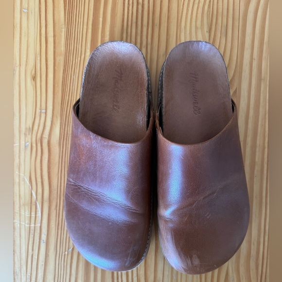 MADEWELL Women’s 8 Slip Slide On Layne Clog Mule Leather in Maple Brown VGUC - Picture 8 of 8